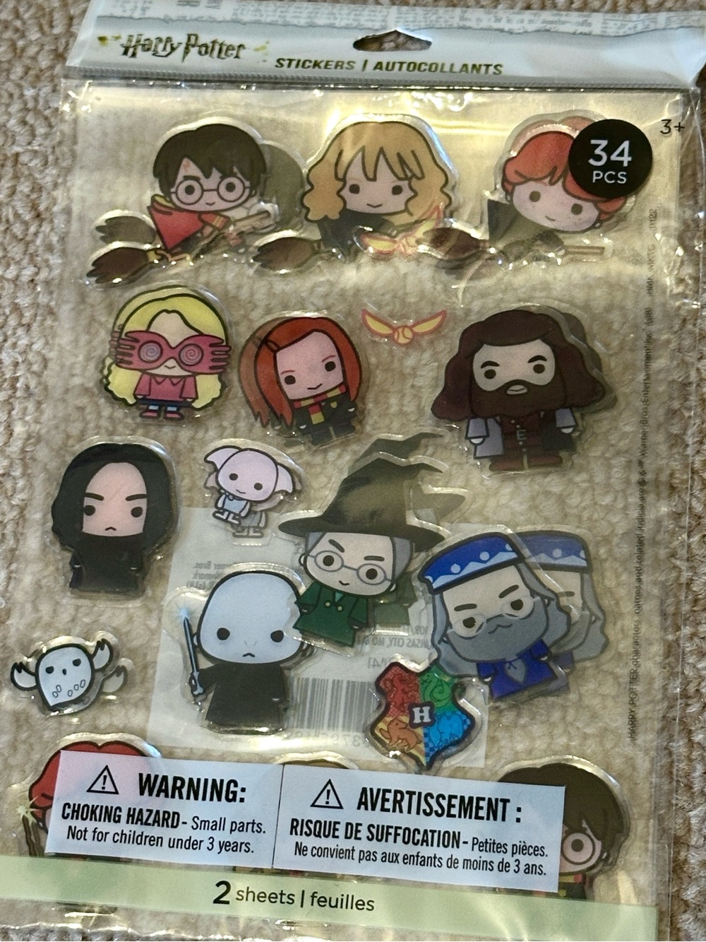 NEW Harry Potter character icon stickers party favor school classroom prize gift